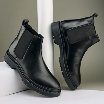 DUKE Boots For Men(Black , 8)