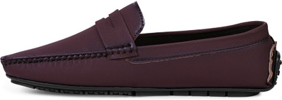 Double five Loafers for Men- Classic Penny Loafers, Black Leather, Casual Driving Moccasins Loafers For Men(Maroon , 11)