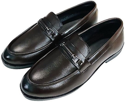 JINDAL ENTERPRISES Men’s Brown Formal Derby Shoes | Stylish Lace-Up PU Leather Office & Party Wear Loafers For Men(Black , 9)