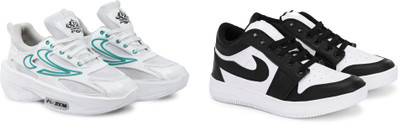 DARTKICK Casuals For Men(Black, White, White, Blue , 8)