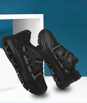 Silversheen Men’s Black Sports Running Shoes | Lightweight Gym Sneakers for Daily Use Casuals For Men(Black , 7)