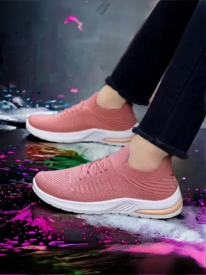 Fabbmate Fabbmate Trendy Sports Shoes for Women's Running,Walking with Memory Foam Running Shoes For Women(Pink , 6)