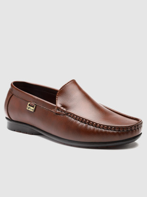 action Lightweight | Comfortable | Trendy | Daily Wear | Synthetic Leather Loafers For Men(Brown , 7)