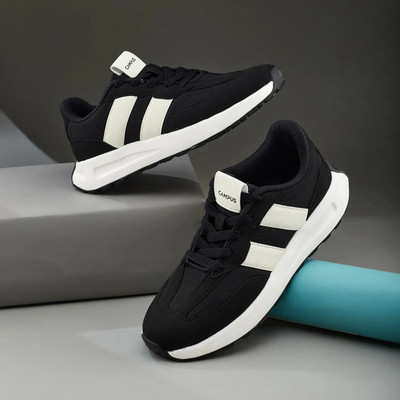 CAMPUS GRIT | Casual, Walking, Daily Wear Sneakers for Women | Lightweight Comfortable Sneakers For Women(Black , 6)