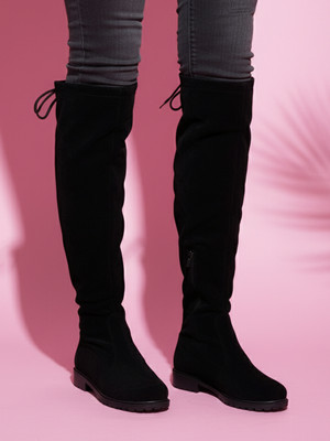 Froh Feet Froh Feet's Luxury Boots with Elevated Sole and Custom Comfort Tie Boots For Women(Black , 6)