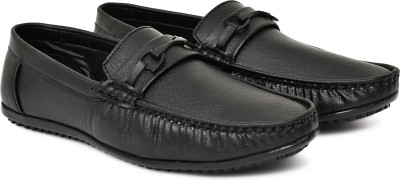 SHUAN Loafers For Men(Black , 6)