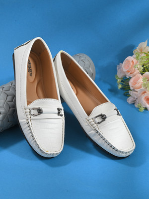 KILLER Moccasin Leather Bellies For Women(White , 4)