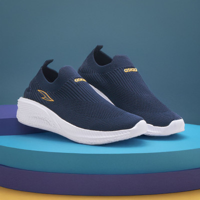 asian Storm-41 Walking Shoes for Men | Stylish Slip-On Sneakers with Comfort & Grip Slip On Sneakers For Men(Navy , 8)
