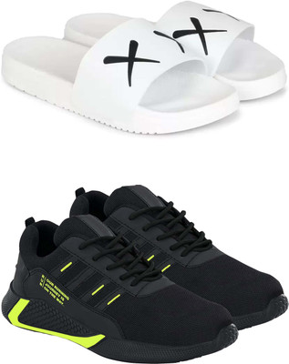 ABN Men's Lightweight Running Shoes – Comfortable, Stylish Casual Shoes for Walking Casuals For Men(Black, White , 6)