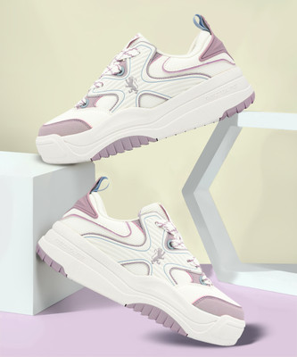 RED TAPE Sports Shoes for Women | Sneakers for Women Lifestyle | Lightweight & Cushioned Sneakers For Women(White, Purple , 5)