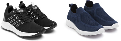 Face Stylish Sports Shoes for Men – Ideal for Running, Gym & Training Sneakers For Men(Black, Navy , 6)
