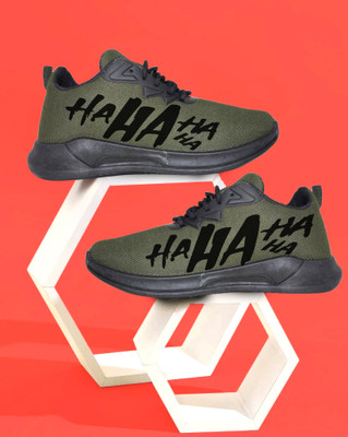 KANEGGYE RUNNING SPORTS SHOES FOR MEN & KIDS Running Shoes For Men(Olive, Black , 4)