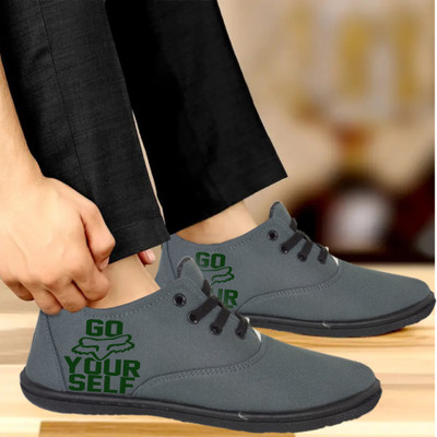 Kenamin Stylish Casual Shoes for Men and kids Casuals For Men(Grey, Green , 8)
