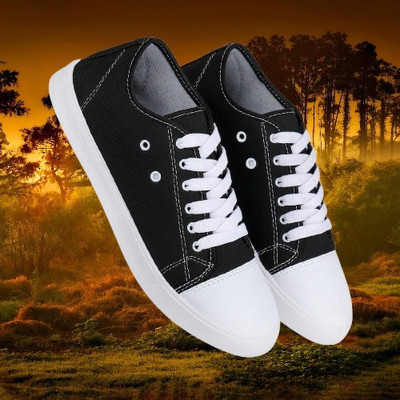 jootiyapa Canvas Shoes For Men(Black , 10)