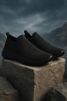 HOTSTYLE Running Shoes For Men(Black , 7)