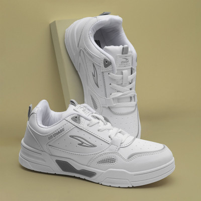 asian Men’s Tango-01 Sneakers | Stylish & Lightweight Shoes with High Grip Sole Sneakers For Men(White, Grey , 9)