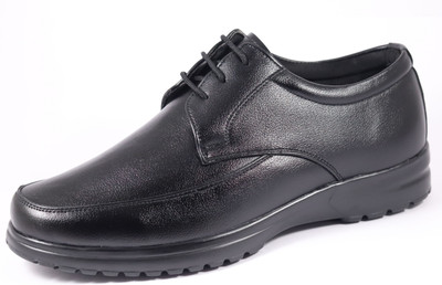 Orthofit 1002 Corporate Casuals For Men(Black, Black , 7)