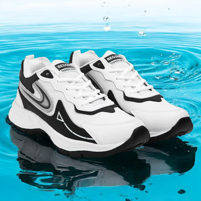 Begone Stylish Sports Shoe for Men (White) Running Shoes For Men(White , 6)