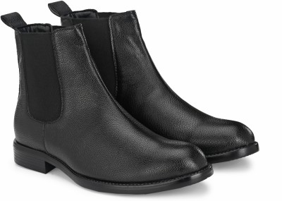 Hirel's Chelsea Boots for Men|Soft Cushioned Insole, Slip-Resistance|Shock Absorption Boots For Men(Black)