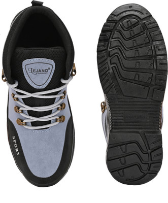 NEAKSER High Tops For Men(Blue, Black, White , 8)