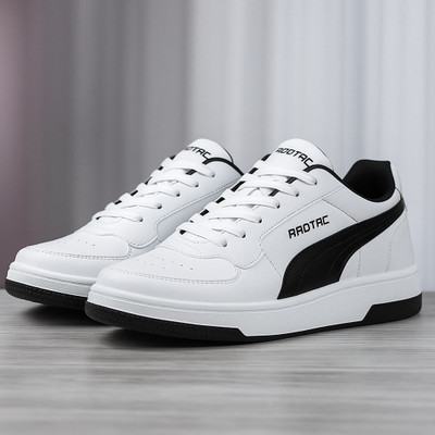 radtac Casuals For Men(White, Black , 10)