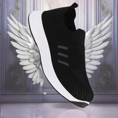 jootiyapa Slip On Sneakers For Women(Black , 6)