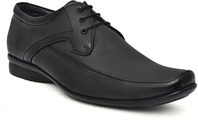 D C 4 Men’s Formal Leather Lace-Up Shoes | Stylish & Comfortable Office Wear Footwear Corporate Casuals For Men(Black , 9)