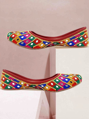 Clorigs comfortable Ethnic Jutti Bellies For Women(Red , 5)