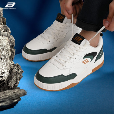 Bond Street Men's Casual Sneakers | Stylish & Comfortable Sneakers For Men(White, Olive , 9)