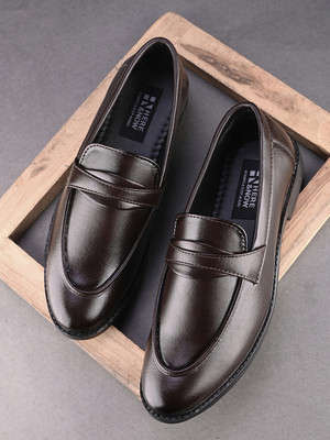 HERE&NOW Loafers For Men(Brown , 10)