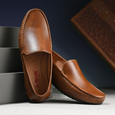 GWALK Lightweight Comfort Summer Trendy Premium stylish casual Loafers For Men Loafers For Men(Tan , 10)