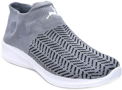 STAGWALK Socks Shoes Slip On Sneakers For Men(Grey , 7)