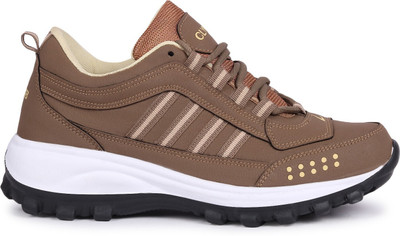 CLYMB Walking/Outdoor/Running Walking Shoes For Men(Tan, White , 6)