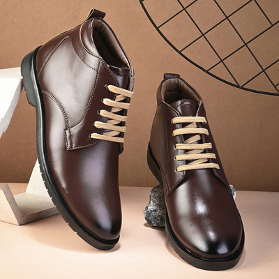 PROVOGUE Ankle Lenth Lace Up Boots Boots For Men(Brown , 7)