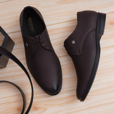 moocoozin Formal Shoes| Soft Cushioned Insole, Slip-Resistance Derby For Men(Brown , 11)