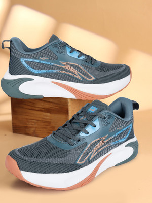 LANCER ADVENTURE-3GRN-ORG Running Shoes For Men(Grey , 9)