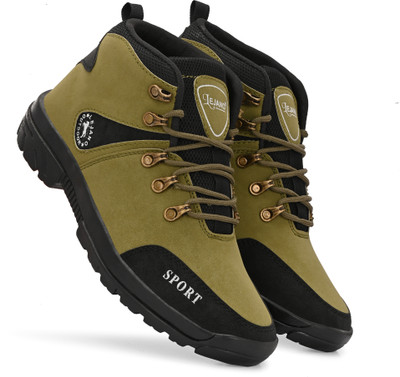 lejano High Tops For Men(Olive, Black, Green , 9)