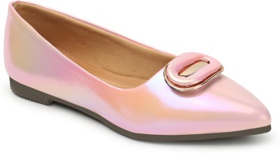 Creattoes Party Ready Pointed Toe Ballerinas Bellies For Women(Pink)