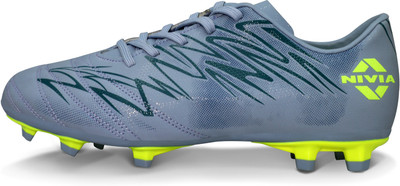 NIVIA Encounter 11 Stud Football Shoes For Men(Grey , 10)