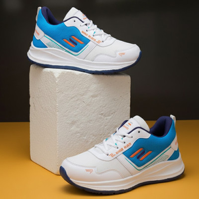 World Wear Footwear Stylish Lightweight Sports Running Shoes for Men | Breathable Comfort For Men(White , 6)