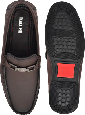 KILLER Loafer Shoes for Men | Formal & Casual Stylish, Lightweight Comfortable Wear Loafers For Men(Brown , 8)