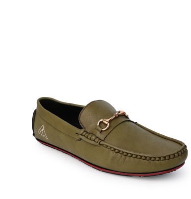 ALBERTO TORRESI ALBERTO TORRESI GREEN MILD DRIVER WITH SILICON SOLE LOAFERS Loafers For Men(Green , 7)