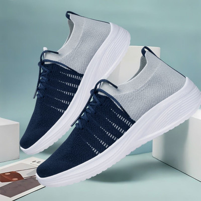 jootiyapa NEW TRENDING SLIP-ON SNEAKERS FOR MEN Walking Shoes For Men(Blue, Grey , 9)