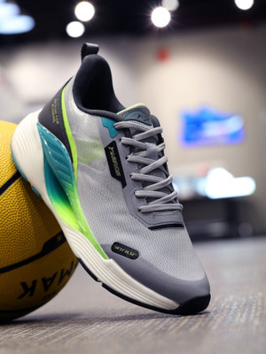 Abros THOROS Athleisure Cultured Round-Toe Shape & Hyperfuse Technology Running Shoes For Men(Grey , 7)