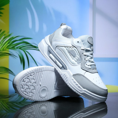 asian Shadow-03 Men’s Sneakers | Stylish & Lightweight Sports Shoes for Boys Sneakers For Men(White, Grey , 8)