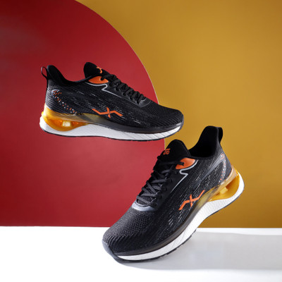 Birde Xer10-12 Sports & Gym Shoes, Max Cushion Technology Phylon Sole with Memory Running Shoes For Men(Black, Orange , 6)
