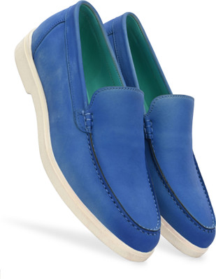 house of common Noak Organic Cactus Leather Loafers For Men(Blue , 10)