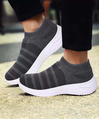 SUKUN socks Knitting Grey Casual Sport Shoe Walking Shoes For Men(Grey , 7)