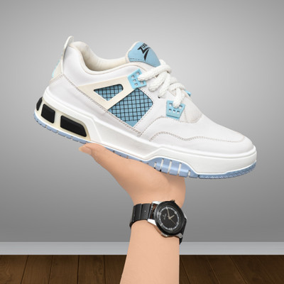 Zixer Jorden 4 Sneakers Casual Shoes For Men||Boys Stylish chunky sneaker for men For Men(White , 7)