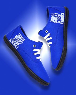 Kenamin Stylish Casual Shoes Casuals For Men(Blue, White , 4)